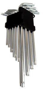 ZESTAW KLUCZY IMBUSOWYCH TORX DŁUGIE 9 ELEMENTÓW
