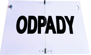 Tablica tabliczka ADR łamana składana ODPADY HIT